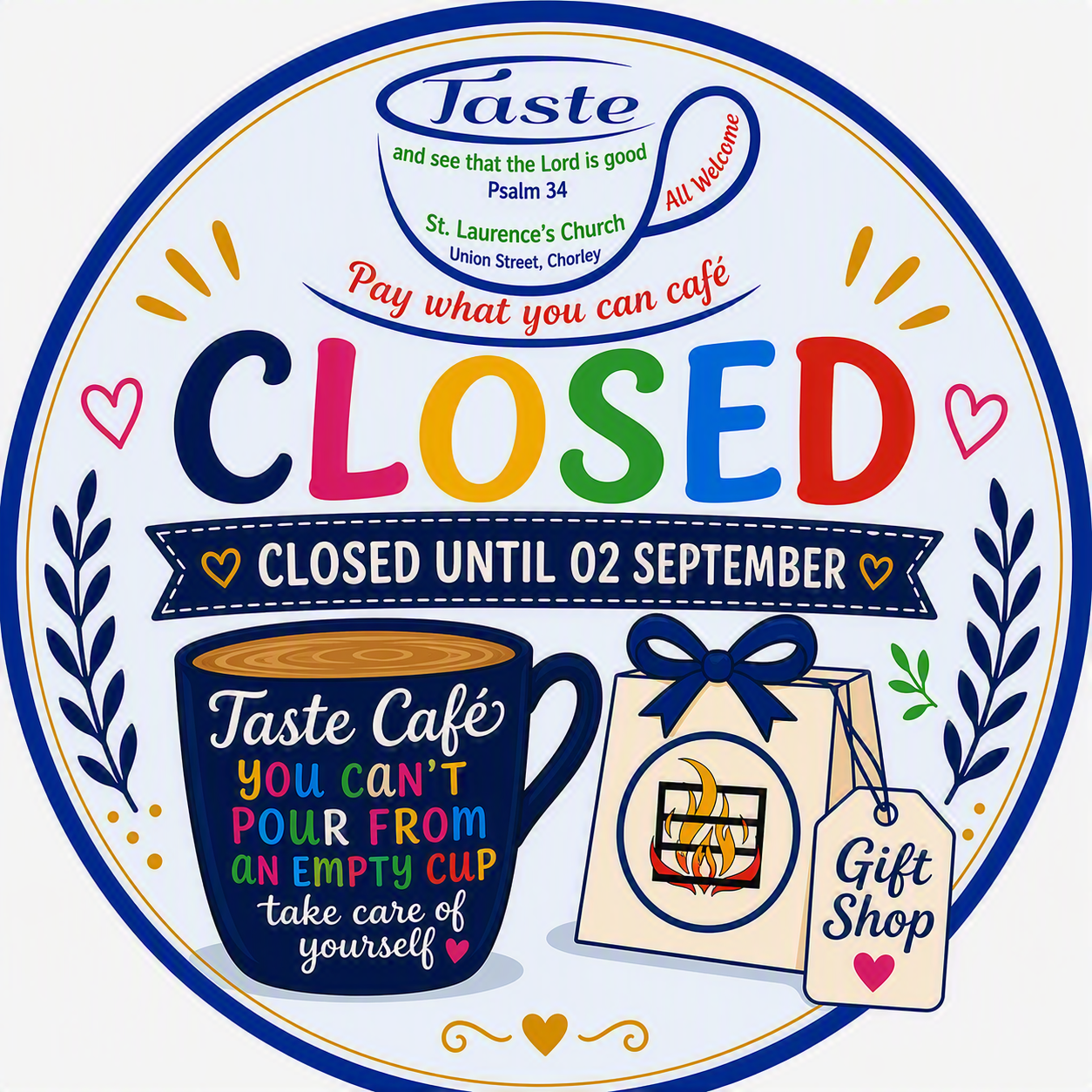 Closed until 02 September